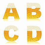 alphabet beer, this  illustration may be useful  as designer work