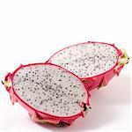 Attractive dragon fruit, pitaya isolated on white background.