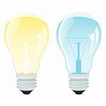 Realistic vector illustration of a light bulb isolated on white. EPS8