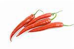 red hot chili pepper isolated on white