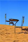 place to sit on the sand dune, Sahara desert, Morocco