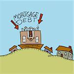 An image representing an upside down mortgage.
