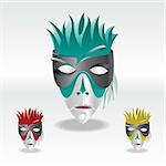 entertaining, original, colorful and modern carnival mask