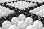 White and black patterned 3D balls