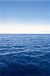 Blue simple clean seascape sea view in vertical