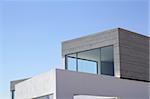 architecture modern houses crop details blue sky