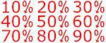 3d discount percentages isolated in white