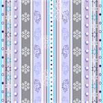 Seamless violet-white-blue striped christmas pattern with snowflakes (vector)