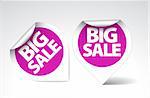 Round Labels / stickers for big sale - purple with white border