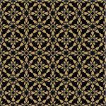 Seamless pattern. Golden on black. Vector art in Adobe illustrator EPS format, compressed in a zip file. The different graphics are all on separate layers so they can easily be moved or edited individually. The document can be scaled to any size without loss of quality.