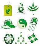 Set of elements of nature. Vector illustration. Vector art in Adobe illustrator EPS format, compressed in a zip file. The different graphics are all on separate layers so they can easily be moved or edited individually. The document can be scaled to any size without loss of quality