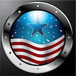 An image of an American Flag button.