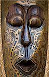 Close up of a traditional Indonesian mask