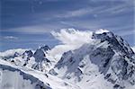 Caucasus. Mount Dombai-Ulgen. View from the top of Musa Achitara.