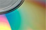 cd surface with rainbow colors, macro shot
