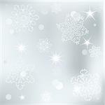 Christmas background with white snowflakes and place for your text