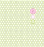 Seamless green background with white spots.