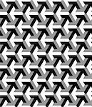 Black and white, vector seamless pattern made with arrow