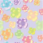 Seamless flower background. Easy to edit vector image. Ready to use as swatch. EPS 8 vector file included