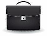 Black briefcase for the businessman. Vector illustration. Vector art in Adobe illustrator EPS format, compressed in a zip file. The different graphics are all on separate layers so they can easily be moved or edited individually. The document can be scaled to any size without loss of quality.