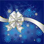 christmas gift white bow abstract background