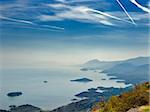 View from above on Skadarsko lake in Montenegro