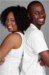 Smiling young black couple