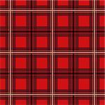 red Scottish pattern illustration for print