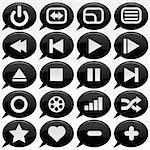 vector collection of media icons