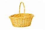 Woven basket isolated on the white background