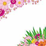 Easter Floral background - an illustration for your design project.