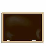 Realistic illustration school blackboard - vector