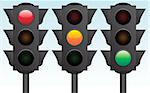 vector set of traffic lights