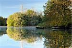 Early morning at the lake one autumn day