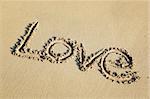 love write on sand
