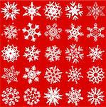 Snowflakes, vector snowflakes on a white background