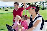 Family at golf course