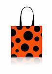 Fashion peas, shopping bag isolated for your design