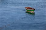 Fishing punt on the sea