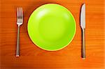 Set of utensils arranged on the table