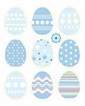 Set of Easter eggs - an illustration for your design project.