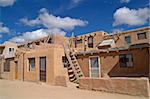 Kivas and ladders in Acoma pueblo, Sky City, New Mexico, USA