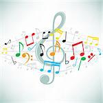 The classical music notes vector background