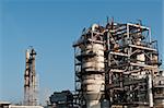 A petrochemical refinery plant