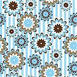 Seamless flower background. Easy to edit vector image.  EPS 10 vector file included