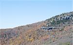 Viaduct Bridge on Grandfather Mountain as Seen from Blue Ridge Parkway in North Carolina, USA.