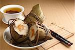 Rice dumplings with tea