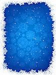 Blue christmas background with snowflakes. EPS 8 vector file included