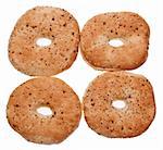 Everything Bagels Isolated on White with a Clipping Path.