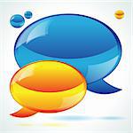 Speech bubbles vector background